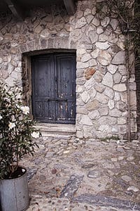 Blue door in Varenna Italy