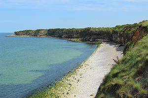 The cliffs of Pointe du Hoc in Normandy France