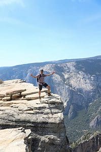 Taft Point in Yosemite National Park hike to stay healthy as you travel