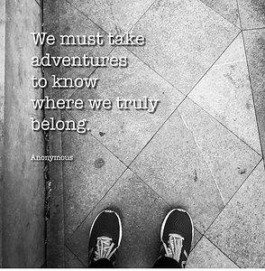 Instagram content quote we must take adventures to know where we truly belong