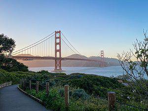 View of San Francisco Golden Gate bridge