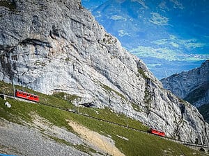 Cogwheel train to Mt. Pilatus from Alpnachstad