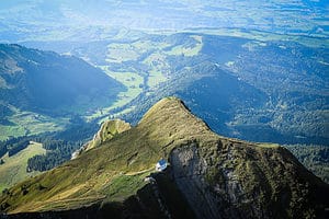 View of Klimsen Chapel from Mt. Pilatus