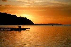 Sunset in Tahiti on Moorea
