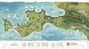 Papagayo Peninsula in Costa Rica map
