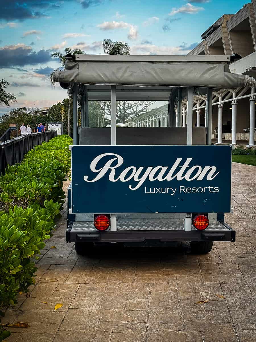 20240227 allInclusive 0399 Resort golf cart for transporting luggage and people