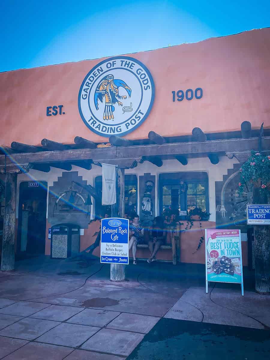 The Garden of the Gods Trading Post established in 1900, a must-stop for souvenirs and fudge in Colorado Springs.