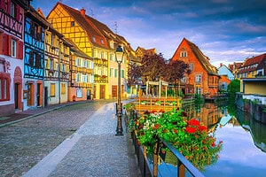 Beautiful Alsace village of Colmar is one of the charming towns in France.